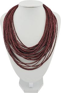 High Quality Seed Beads <b>Necklace</b> for Women Statement Multi Layer Chunky <b>Bib</b> Collar Cluster Gift - Product Image 2
