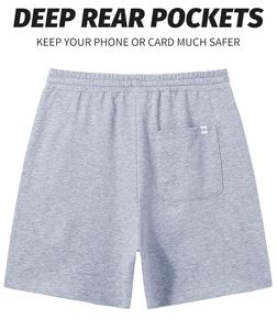 Shorts de Playa Unisex de Algodón Sólido, Ligeros, de Secado Rápido, Transpirables, Ecológicos, con Cintura Ajustable con Cordón - Product Image 2