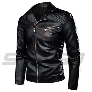 Winter Fashion OEM Designs Genuine <b>Leather</b> <b>Biker</b> High Street <b>Jacket</b> for Men Slim Fit Trending Breathable Oversized - Product Image 1