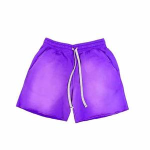 Personalizado verano ácido lavado algodón 440 Gsm cordón Vintage corto Streetwear pantalones cortos transpirables para hombres gimnasio hombres pantalones cortos - Product Image 3