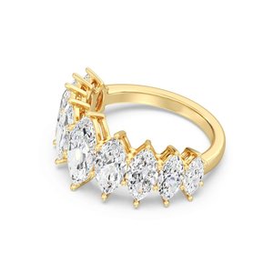 แหวนเพชรทรงมาร์คีส์แบบครึ่งวงกลม - Product Image 1