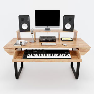 Escritorio para ordenador portátil de oficina con cajón para guitarra StudioDesk 160x70x95cm SD68001 - Product Image 1