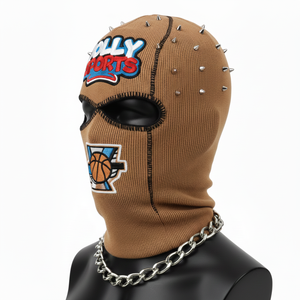 Pasamontañas de Invierno para Mujer, de Algodón y Poliéster Acanalado, Transpirable, con Panel de Tela Elástica, Logotipo Bordado, Gorro - Product Image 4