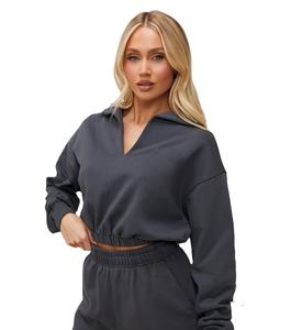 Buena calidad Out Wear Sweat Shirt Manga larga Sweat Shirt Jogger Running Training Gym Wear Sudadera con estilo de moda - Product Image 1