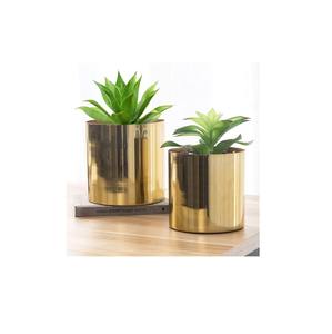 Modern Handmade Home Decoration Metal Planter Set of 2 Iron Flower Pots with <b>Stand</b> Versatile Floor <b>Vase</b> for Home Use - Product Image 3