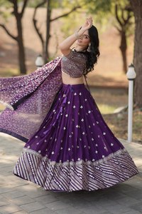 New Look Lehenga Choli Traditional Indian & Pakistani Dandiya Lehenga and Dupatta Set Minimalist Lehenga - Product Image 5