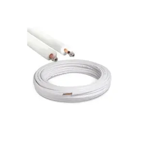 Kit de Tubería de Cobre Revestido para Aire Acondicionado, Estándar UNI, 30 Metros, 1/4 y 3/8 Pulgadas de Diámetro, Grosor de 0.8 mm, para Sistemas HVAC - Product Image 1