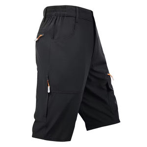 Shorts cargo pour homme de qualité supérieure, noir uni, longueur genou, séchage rapide, respirant, pour le travail en extérieur, les voyages, le golf, les vêtements décontractés - Product Image 2