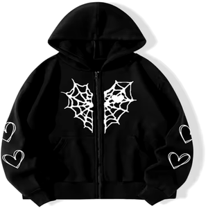 Hooded Y2k Sweats à capuche pour femmes Ensemble 2 pièces brodé personnalisé Femmes Y2k Crop Top Hoodies Distressed Patch Applique hoodi pour homme - Product Image 3