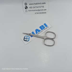 High Quality Stainless Steel Nail Cuticle Scissors Private Label Curved Blade Manicure Equipment Sharp Beauty <b>Tool</b> Manufacturer - Product Image 2