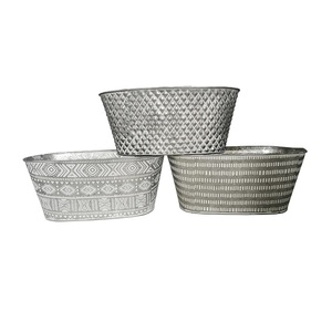 SET/2 maceta galvanizada de Metal hecha a mano fábrica personalizada floración pequeña maceta cubo suministros al por mayor macetas de jardín - Product Image 6