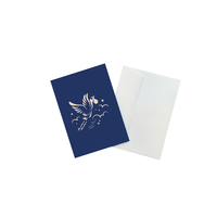 Tarjeta Pop-up 3D de Cigüeña y Bebé al por Mayor con Sobre, Anuncio de Nacimiento Personalizado, Tarjetas de Felicitación de Papel Origami Hechas a Mano