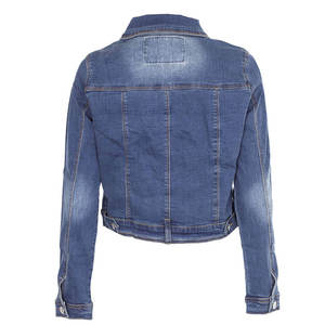 Veste en jean tendance pour femme, streetwear, automne-hiver, tissu en coton doux, léger, de haute qualité, coupe-vent, respirant, élégant - Product Image 2