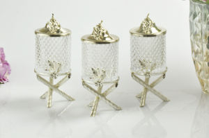 Ensemble de 3 bocaux de luxe de haute qualité, bocaux de rangement de qualité supérieure, forme cylindrique, livraison rapide pour les styles de contenants d'assaisonnements de qualité supérieure - Product Image 5