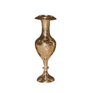 Florero de latón de alta calidad con grabado dorado acabado para decoración del hogar Decoración de mesa florero - Product Image 3