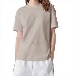 เสื้อยืดคอเต่าแขนสั้นผ้าฝ้ายคุณภาพสูงสำหรับผู้หญิง น้ำหนักเบา ระบายอากาศได้ดี สามารถปรับแต่งได้ - Product Image 1