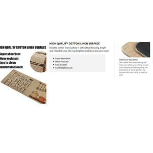 ชุดพรมปูพื้นครัวแบบสั่งทำพิเศษ 2 ชิ้น ผ้าลินิน ป้องกันการลื่นไถลด้วยยางด้านหลัง ทำความสะอาดง่าย ตกแต่งบ้าน ลวดลายแปลกใหม่ นุ่มสบาย - Product Image 3