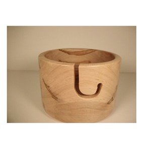 Best selling dusty brown wooden yarn <b>bowl</b> Indian Artisans handcrafted portable sewing & <b>Knitting</b> storage decoration storage <b>bowl</b> - Product Image 1
