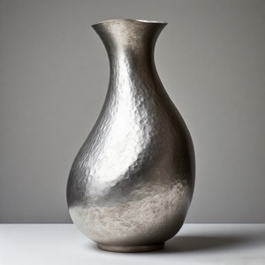 Jarrón de níquel alto Celestial Mist para decoración glamorosa, jarrón de suelo de tono metálico, diseño Floral en relieve, decoración del hogar, declaración de acento - Product Image 3