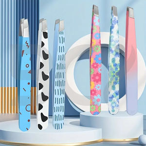 ชุดแหนบปลายเฉียงสแตนเลสสตีล ทนทาน สำหรับตกแต่งทรงคิ้ว  เครื่องมือกรูมมิ่งความแม่นยำสูง สำหรับผู้ชายและผู้หญิง ใช้ได้หลากหลาย สำหรับขนคิ้วที่งอกใน - Product Image 2