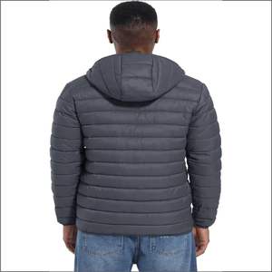 High Quality Lightweight Canvas Winter Puffer <b>Jacket</b> for Men Customizable Oversized Hooded Baggy <b>Quilted</b> Design Stand <b>Pattern</b> - Product Image 3