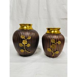 Prix de gros Vase de centre de table en métal Pots de fleurs de haute qualité Présentoir de table de bureau à domicile Vase à fleurs Conceptions en émail - Product Image 3