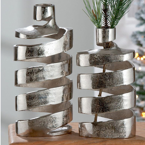 Ensemble de vases à fleurs en métal artistique de haut niveau, luxe léger, design irrégulier, décorations pour l'arrangement floral pour le salon - Product Image 1