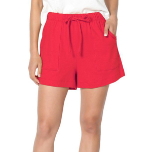 Shorts de sport confortables pour la randonnée, décontractés, d'été, pour filles, athlétiques, en molleton français personnalisé, 100% coton, pour femmes - Product Image 1