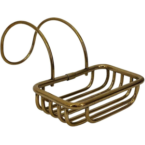 Nouveauté Porte-savon en fer forgé imperméable moderne Finition or antique Parfait pour les hôtels, les villas et les maisons Utilisation dans les salles de bain - Product Image 1