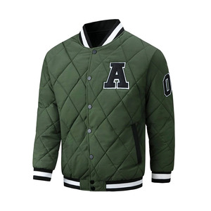 Veste Letterman d'hiver surdimensionnée unisexe Qualité supérieure Nouveau style Baseball a Logo personnalisé Matériau de remplissage en coton - Product Image 1