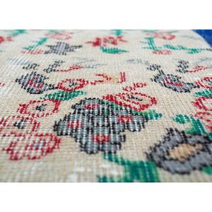 Alfombra de Lana Azul Vintage Hecha a Mano con Patrón Floral y Abstracto, Pelo Alto, Rectangular, para Pasillo, Uso Doméstico - Pae-2070 - Product Image 3