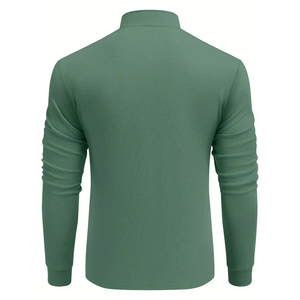 Camiseta Polo de Manga Larga Personalizada, Mezcla de Algodón y Poliéster, Camiseta Polo de Manga Larga Ajustada para Hombre - Product Image 6