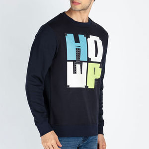 Prix raisonnable coupe régulière hommes automne plaine teint sérigraphie sweat vente/hommes pull respirant personnalisé - Product Image 2
