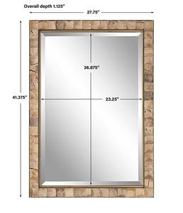 Miroir mural rectangulaire en fer or foncé ménage hôtel appartement salon chambre couloir décoration murale dressing miroir - Product Image 3