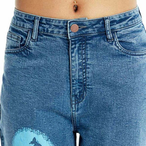 Jeans de Lona Ecológicos para Mujer, Estilo Desgastado, Transpirables para Invierno, Colores y Tallas Personalizables, Precio Económico, Fabricante Mayorista - Product Image 5