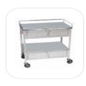 Hitech Metal Hospital Medicine Trolley with <b>4</b> <b>Drawers</b> Class I Medical Instrument <b>Storage</b> & Transportation Made in India - Product Image 1