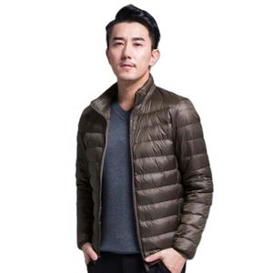 เสื้อแจ็กเก็ตแบบขนเป็ดน้ำหนักเบาสำหรับผู้ชายเสื้อโค้ทผ้าขนเป็ดคอปกตั้งได้โลโก้ออกแบบได้ตามต้องการ - Product Image 2