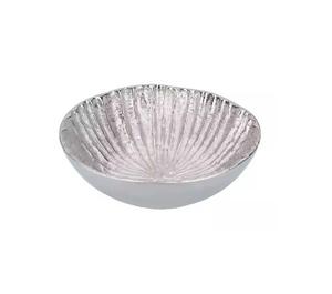 Modern Luxury Custom Round Silver Finished Salad <b>Bowls</b> <b>Disposable</b> Metal Aluminium Brass Steel Serving <b>Bowls</b> - Product Image 1