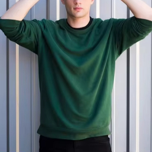 Fabricant blanc personnalisé à col montant Vente en gros Coton Sweat-shirt à col rond surdimensionné Pull-over pour hommes décontracté - Product Image 4