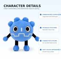 Peluche miniature mignonne de monstre bleu, 10 cm, jouet personnalisé pour cadeaux, vente au détail et promotion