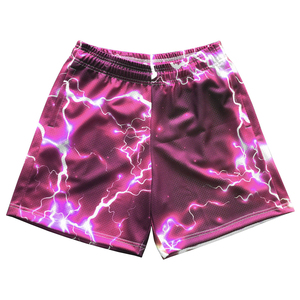 Men's Custom Sublimation Basketball Mesh <b>Shorts</b> Active Wear All Print <b>5</b> <b>Inch</b> <b>Inseam</b> Double Layer Casual Streetwear Solid Pattern - Product Image 5