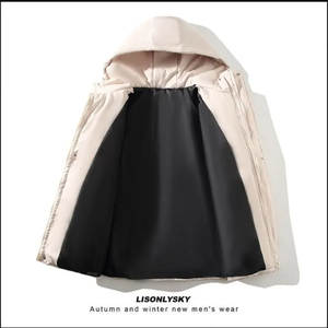 Chaqueta Acolchada con Capucha para Hombre, Estilo Moderno, Cálida para Invierno, Casual, Impermeable, de Secado Rápido, con Cuello Alto, Servicio OEM - Product Image 5