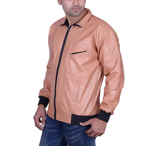 Nouveau modèle Prix abordable Veste en cuir classique pour homme avec impression de logo personnalisée Respirante Coupe-vent Veste pour homme - Product Image 5