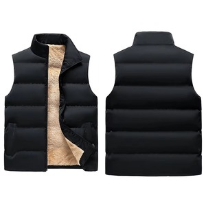 Chaqueta de chaleco acolchado sin mangas de Color sólido de moda para hombres Chaleco acolchado de ropa al aire libre de la mejor calidad MOQ bajo - Product Image 4