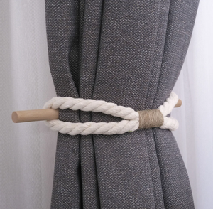 Handmade Braided Curtain Tiebacks, Farmhouse <b>Tie</b> <b>Backs</b> Rustic Holdbacks for Drapes Window Decor - Product Image 1