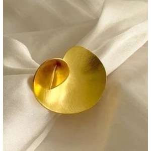 Romantic Vintage Statement Fashion <b>Rings</b> Brass Gold Plated Inlay Jewelry Geometric Shape Unisex for Gift - Product Image 5