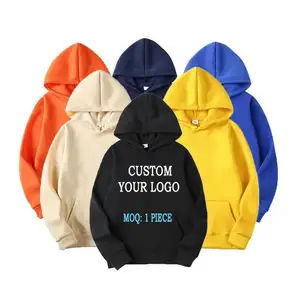 Top Casual Men's Fashion Hoodie With custom design puff print embroidery hoodie logo custom stone wash tracksuit