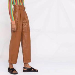 Stylish Women Leather Pant With Smooth Texture And Comfortable Design For Trend Inspired Outfit Styling - Product Image 3