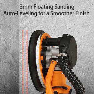 <span class=keywords><strong>Ponceuse</strong></span> murale électrique sans fil 215 mm, sans poussière, pour ponçage et polissage de mastic, avec éclairage LED et aspiration - Product Image 3