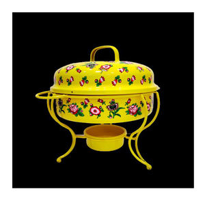 Plat de chauffe-plats imprimé floral jaune fait à la main meilleure vente et de haute qualité - Product Image 1